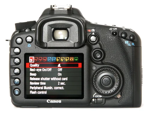 Display Menu DSLR Canon 7D em 2024